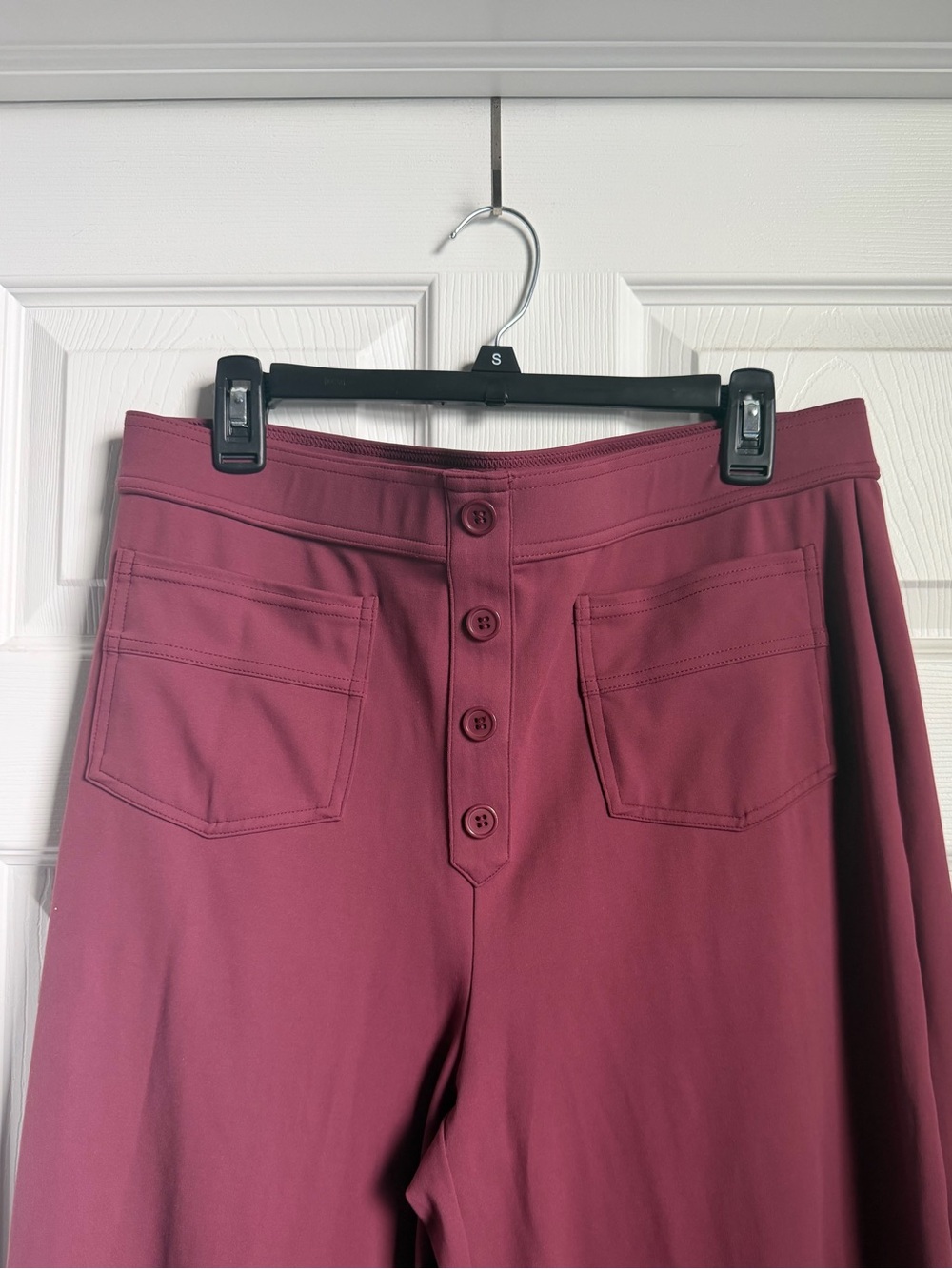 Halara High-Waist Wide Leg Pants in Dark Berry - Picture 2 of 6